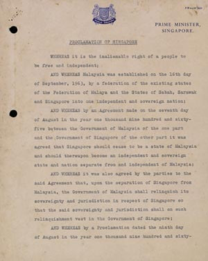 Proclamation of the Republic of Singapore
